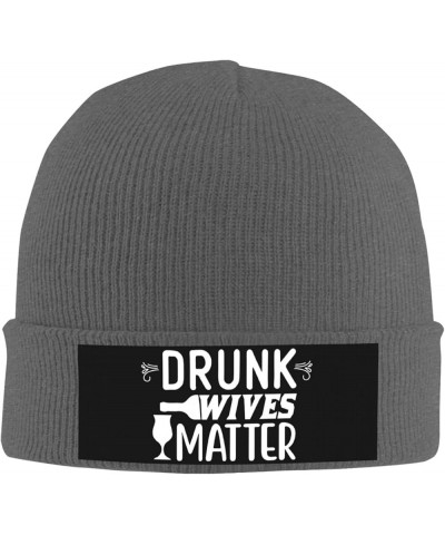 Drunk Wives Matter Winter Warm Knit Hats Soft Cozy Skull Cap Men Women Deep Heather $14.07 Skullies & Beanies