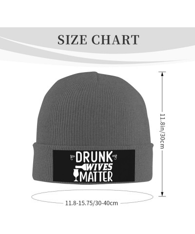 Drunk Wives Matter Winter Warm Knit Hats Soft Cozy Skull Cap Men Women Deep Heather $14.07 Skullies & Beanies