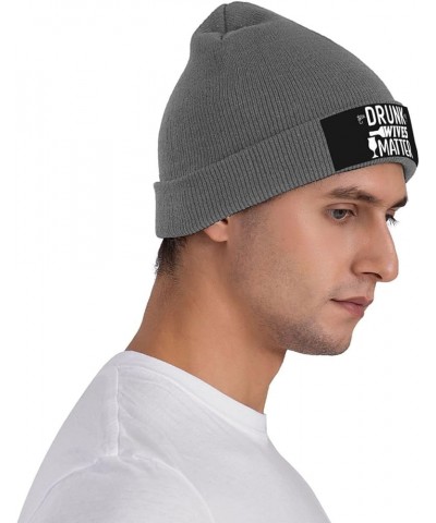 Drunk Wives Matter Winter Warm Knit Hats Soft Cozy Skull Cap Men Women Deep Heather $14.07 Skullies & Beanies