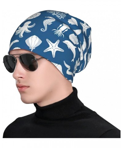 Bloom Sunflower Unisex Knitted Hat,Casual,Elastic Beanie Hat Without Brim,for Both Men and Women Underwater Marine Life $13.1...