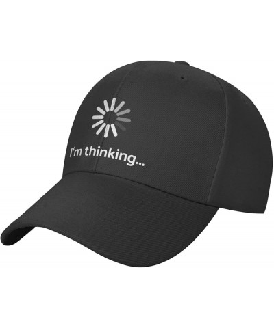 I'm Thinking Baseball Cap Men Hat Women Dad Hat Sun Hat Adjustable Trucker Hat Cowboy Hat Black Black $10.20 Baseball Caps