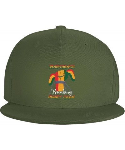 Juneteenth Breaking Every Chain Baseball Cap for Men Women Snapback Hat Trucker Flat Bill Caps Sun Hat Moss Green $12.97 Base...