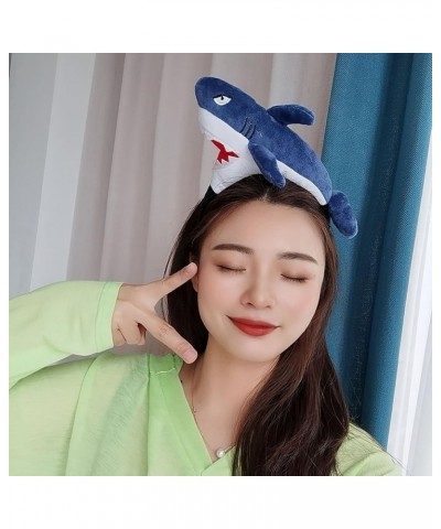 Simple Cute Plush Hair Students Washing Hairband Shark Fish Dinosaur HeadHoop (Color : 1, Size : H) G 1 $11.42 Headbands