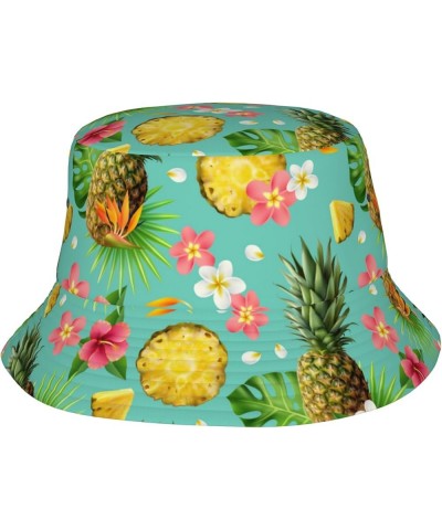 Unisex Pineapple Bucket Hat Beach Sun Hat Aesthetic Fishing Hat for Men Women Teens Sun Hats Pattern (4) $10.57 Sun Hats