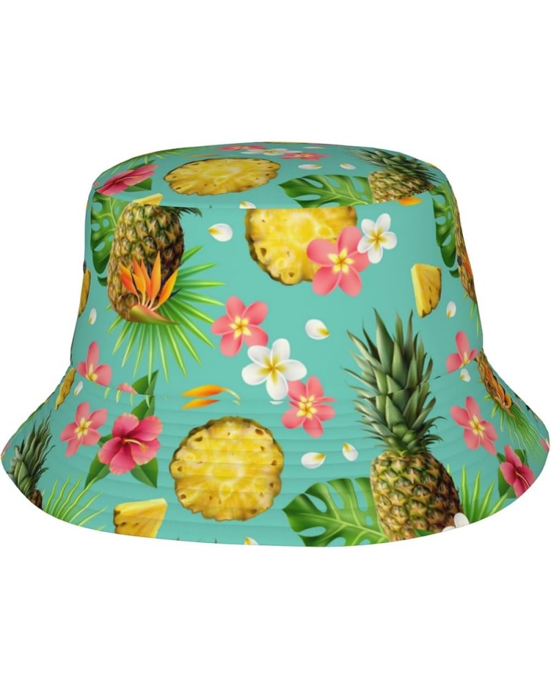 Unisex Pineapple Bucket Hat Beach Sun Hat Aesthetic Fishing Hat for Men Women Teens Sun Hats Pattern (4) $10.57 Sun Hats