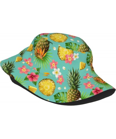 Unisex Pineapple Bucket Hat Beach Sun Hat Aesthetic Fishing Hat for Men Women Teens Sun Hats Pattern (4) $10.57 Sun Hats