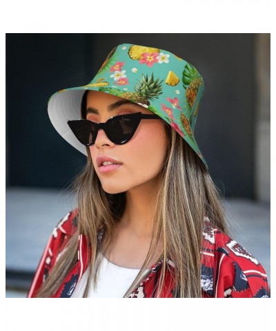 Unisex Pineapple Bucket Hat Beach Sun Hat Aesthetic Fishing Hat for Men Women Teens Sun Hats Pattern (4) $10.57 Sun Hats