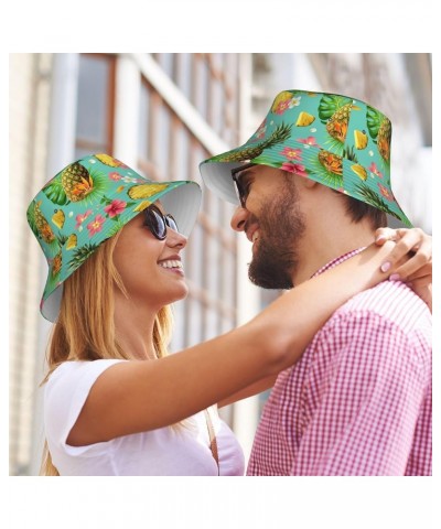 Unisex Pineapple Bucket Hat Beach Sun Hat Aesthetic Fishing Hat for Men Women Teens Sun Hats Pattern (4) $10.57 Sun Hats