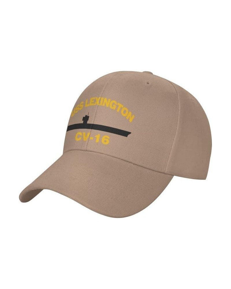 USS Lexington Cv-16 Flag-Baseball Caps-Denim Hats Cowboy Knit hat Fisherman's hat Natural $13.79 Baseball Caps