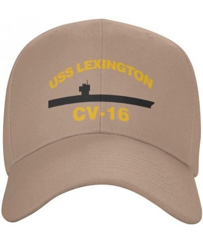 USS Lexington Cv-16 Flag-Baseball Caps-Denim Hats Cowboy Knit hat Fisherman's hat Natural $13.79 Baseball Caps