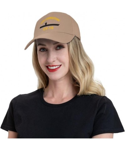 USS Lexington Cv-16 Flag-Baseball Caps-Denim Hats Cowboy Knit hat Fisherman's hat Natural $13.79 Baseball Caps