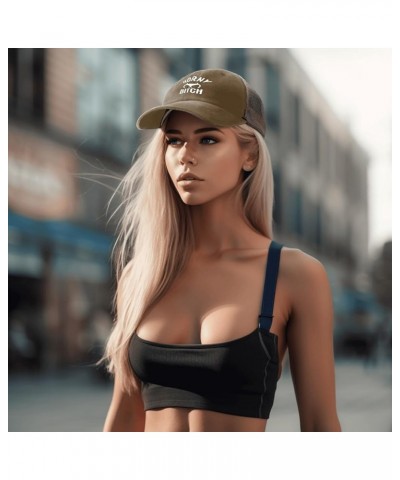 Horny Bitch Trucker Hat Funny Hat AllBlack Womens Baseball Hat Gifts for Dad Workout Caps Pigment Khaki02 $11.12 Sun Hats