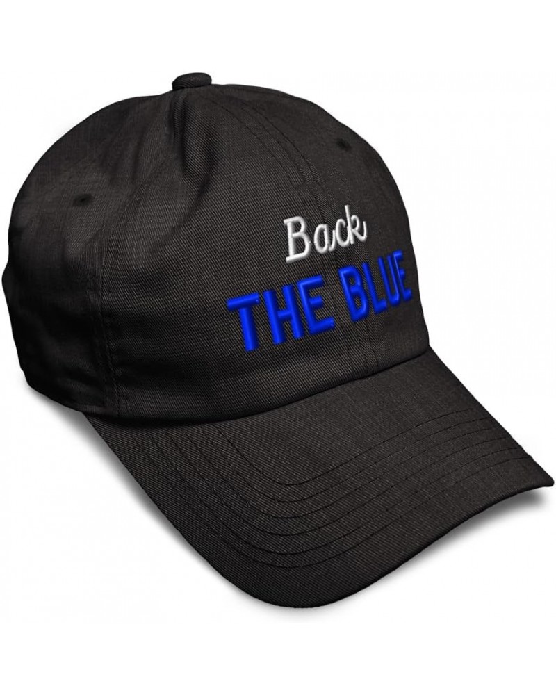 Soft Baseball Cap Back The Blue Cotton Dad Hats for Men & Women Dark Denim $14.55 Baseball Caps