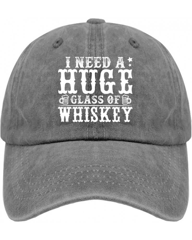 I Need A Huge Glass of Whiskey Sun Hat Women Hats Pigment Black Hiking Hat Women Gifts for Son Beach Cap Pigment Gray $10.78 ...