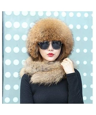 Women Winter Real Fur Cap Fox Fur Genuine Leather Hats Scarf Ear Protector Multicolor Scorpion True Color $38.64 Visors