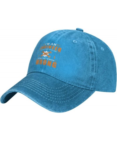 I'm an Engineer to Save Time Wrong Retro Baseball Cap for Women Men Baseball Hat Golf Dad Hats Blue $12.98 Baseball Caps