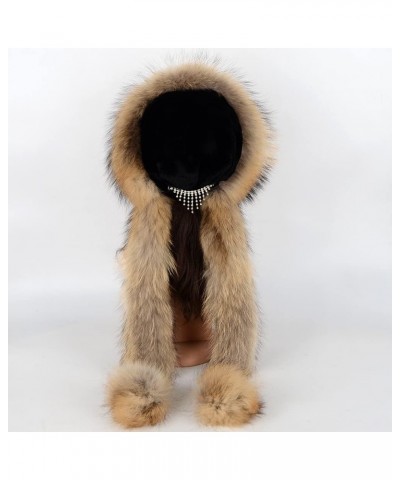 Women Winter Real Fur Cap Fox Fur Genuine Leather Hats Scarf Ear Protector Multicolor Scorpion True Color $38.64 Visors