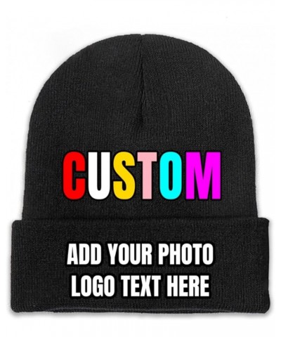 Custom Beanies Hats Knitted Hat Personalized Skull Hat for Men Women Add Personalized Text Logo Custom Hats Customized Gifts ...