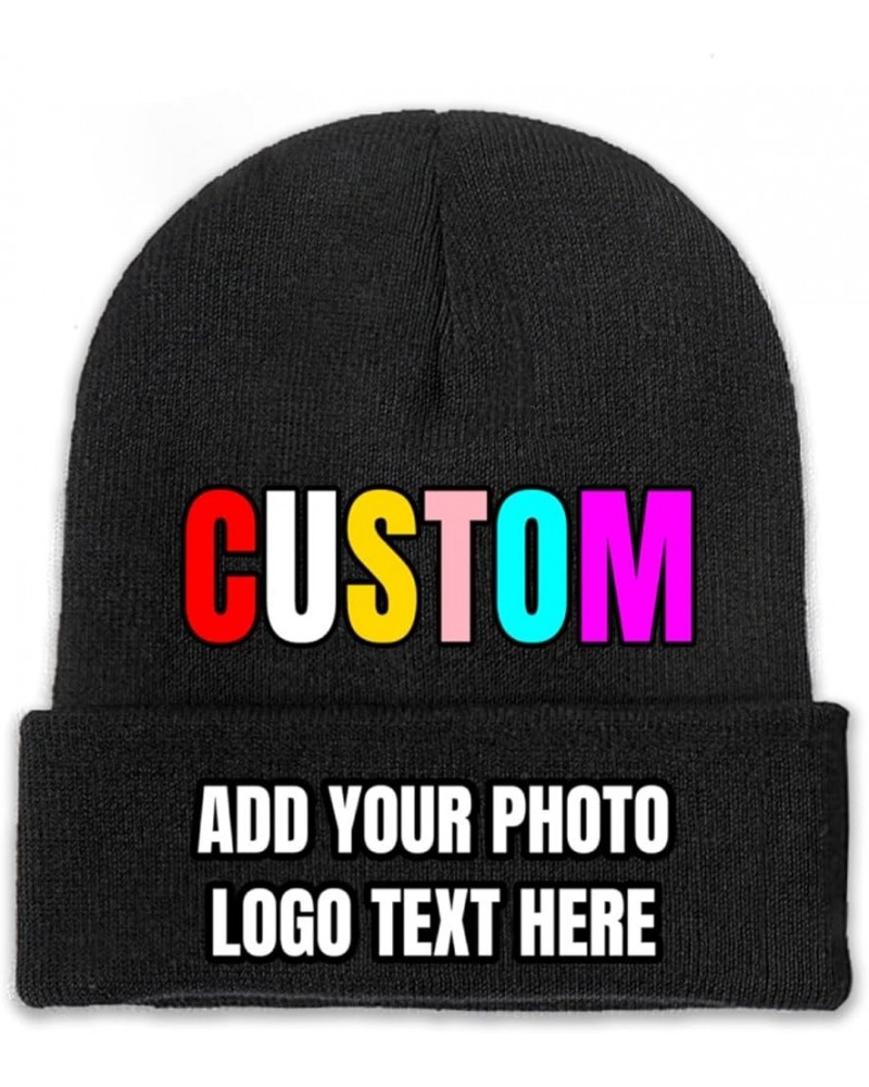 Custom Beanies Hats Knitted Hat Personalized Skull Hat for Men Women Add Personalized Text Logo Custom Hats Customized Gifts ...