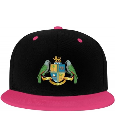 Coat of arms of Dominica Snapback Hat for Men Women Baseball Cap Trucker Flat Bill Hats Dad Caps Pink $10.18 Baseball Caps