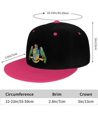 Coat of arms of Dominica Snapback Hat for Men Women Baseball Cap Trucker Flat Bill Hats Dad Caps Pink $10.18 Baseball Caps