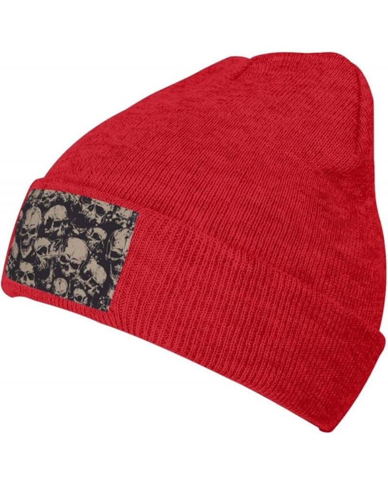 Cool Skull Graphics Print Skullies Beanies Thin Bonnet Cap Autumn Winter Casual Hat Outdoor Ski Knit Cap Red $11.20 Skullies ...