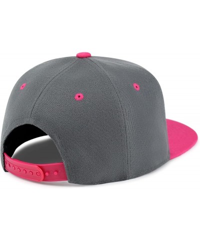 Virtual Reality Hip-Hop Snapback Hat Embroidered Baseball Cap VR 33. Dark Grey/Pink $10.24 Baseball Caps