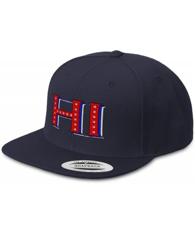 Snapback Hats for Men & Women Hawaii Red Flag Stars Love Flat Bill Baseball Cap Navy Design Only $20.99 Baseball Caps