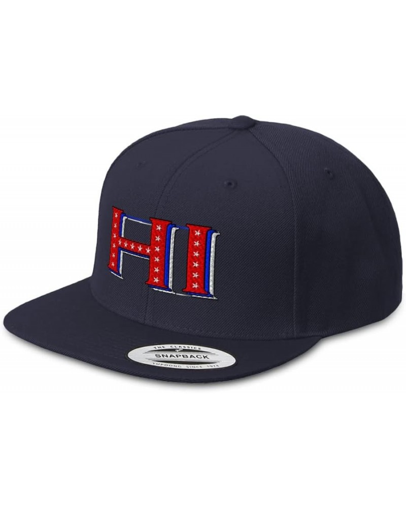 Snapback Hats for Men & Women Hawaii Red Flag Stars Love Flat Bill Baseball Cap Navy Design Only $20.99 Baseball Caps