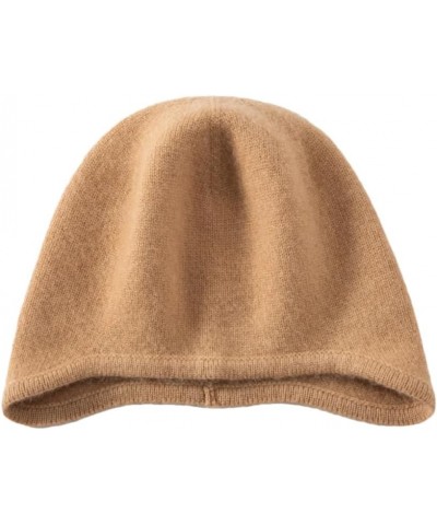 Women's Casual Wool Beanie Winter Solid Color Soft Casual Warm Knitted Beanie Beige $34.97 Skullies & Beanies