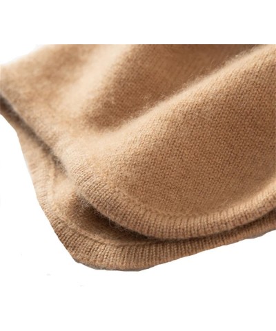 Women's Casual Wool Beanie Winter Solid Color Soft Casual Warm Knitted Beanie Beige $34.97 Skullies & Beanies