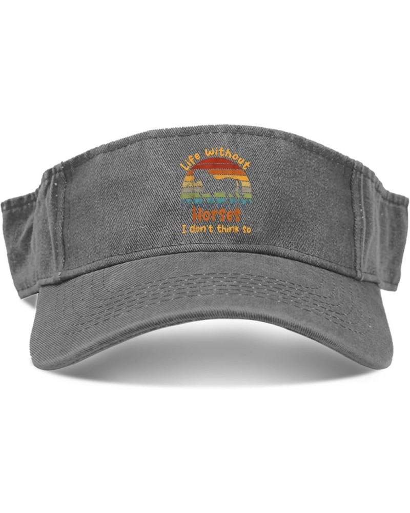 Life Without Horses i Don't Think so Caps Sun Visor Hat for Adult Golf Hats Reversible Visor Hats Light Grey $10.27 Visors