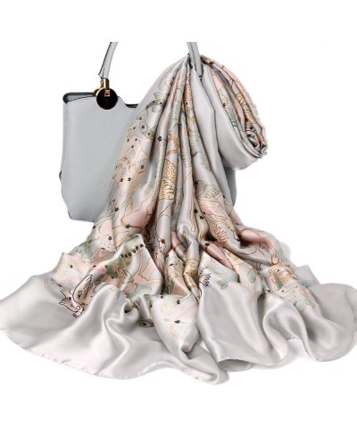 Women Floral Print Summer Beach Scarves Long Silk Like Shawl Head Wraps 8 $9.76 Scarves