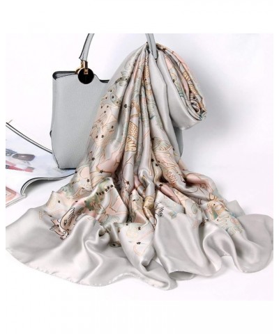 Women Floral Print Summer Beach Scarves Long Silk Like Shawl Head Wraps 8 $9.76 Scarves