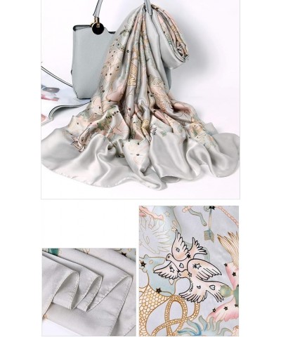 Women Floral Print Summer Beach Scarves Long Silk Like Shawl Head Wraps 8 $9.76 Scarves