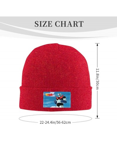 Mazinger Z Knit Hat Cap Beanie Warm Knitted Woolen Hats Fashionable Adults Stretch Black Red $11.78 Skullies & Beanies