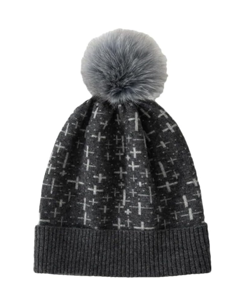 Cashmere Beanie Hats for Women Winter Hat Soft Warm Knitted Casual Cap Jacquard Skullies Beanies 20 Dark Gray9 $19.45 Skullie...