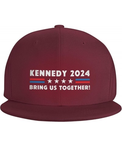 Robert Kennedy Jr 2024 Presidential Baseball Hats for Men Women Black Trucker Hat Sun Hats Unisex Dad Hat Dark Red $10.59 Bas...