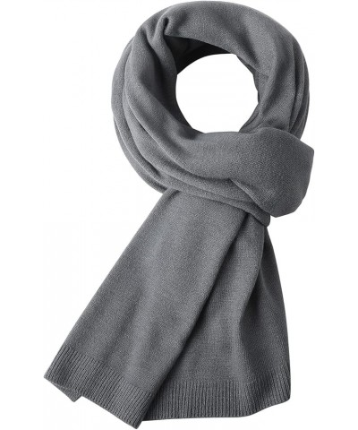 Women Ponchos Sweater Versatile Lightweight Solid Knitted Shawl Wrap Scarf Cape Accessories for Womens Greystone $17.59 Scarves