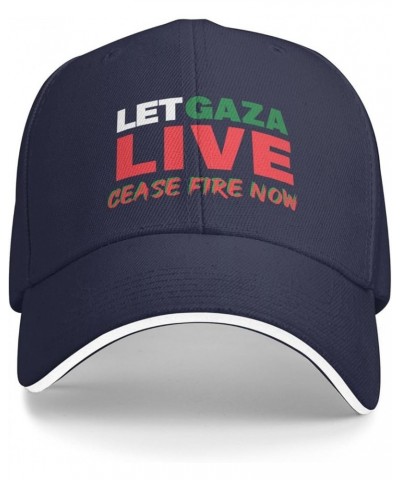 Free Palestine Hat Free Gaza Let Gaza Live Hat I Stand with Palestine Baseball Cap for Women Men Dad Hat Black Navy $11.39 Ba...