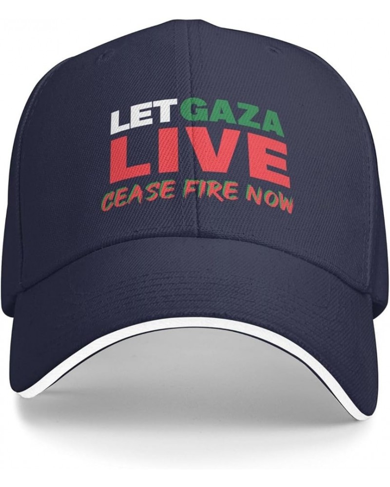 Free Palestine Hat Free Gaza Let Gaza Live Hat I Stand with Palestine Baseball Cap for Women Men Dad Hat Black Navy $11.39 Ba...