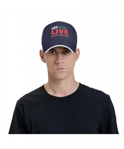 Free Palestine Hat Free Gaza Let Gaza Live Hat I Stand with Palestine Baseball Cap for Women Men Dad Hat Black Navy $11.39 Ba...