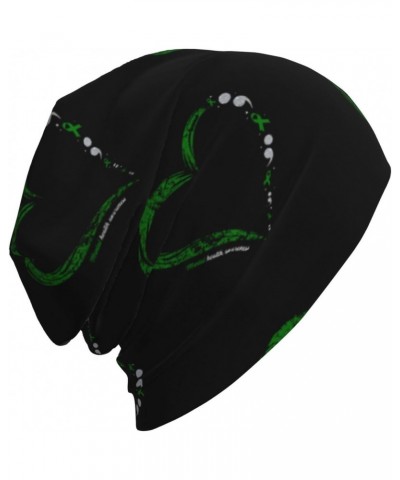 Mental Health Awareness Eco-Chic Knit Hats Fashionable Functionality for Modern Living Black $10.64 Skullies & Beanies