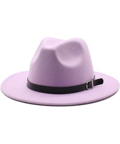 Winter Autumn Imitation Woolen Women Men Ladies Fedoras Top Jazz Hat Gentlemen Round Caps Bowler Hats Navy 2 $9.68 Fedoras