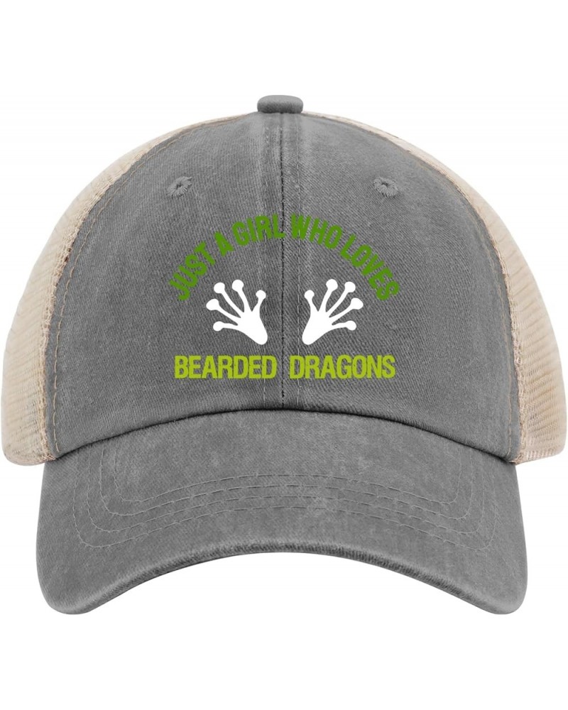 Just A Girl Who Loves Beared Dragons Cap Baseball Hat for Women AllBlack Trucker Hats Gifts for Daughter Baseball Gray02 $11....