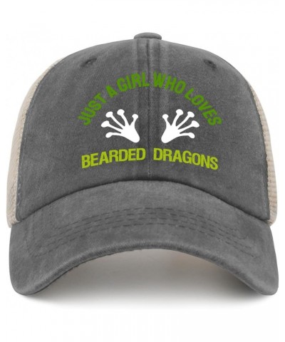 Just A Girl Who Loves Beared Dragons Cap Baseball Hat for Women AllBlack Trucker Hats Gifts for Daughter Baseball Gray02 $11....