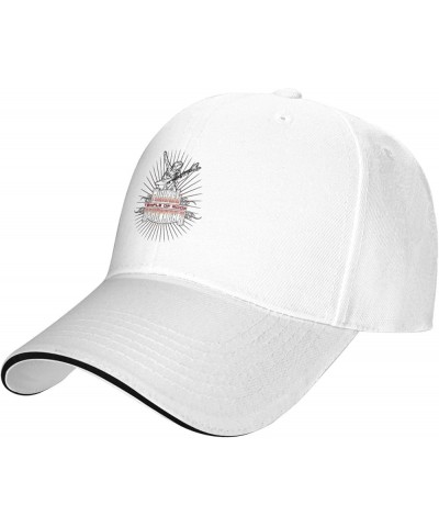 Michael Music and Schenke Adjustable Printed Baseball Cap Unisex Classic Dad Hat Trucker Hat White $8.06 Baseball Caps