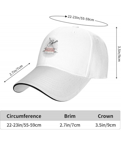 Michael Music and Schenke Adjustable Printed Baseball Cap Unisex Classic Dad Hat Trucker Hat White $8.06 Baseball Caps