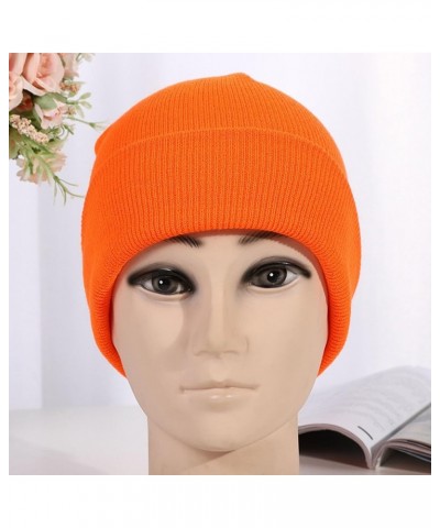 Men's and Women's Autumn and Winter Warm Beanie Soft Elastic Cuff Classic Knitted Daily Comfortable Ski Hat Leather Pink $15....