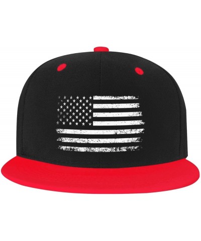 Vintage Distressed USA Flag Baseball Cap for Men Women Snapback Hat Adjustable Flat Bill Hats Red $10.14 Baseball Caps